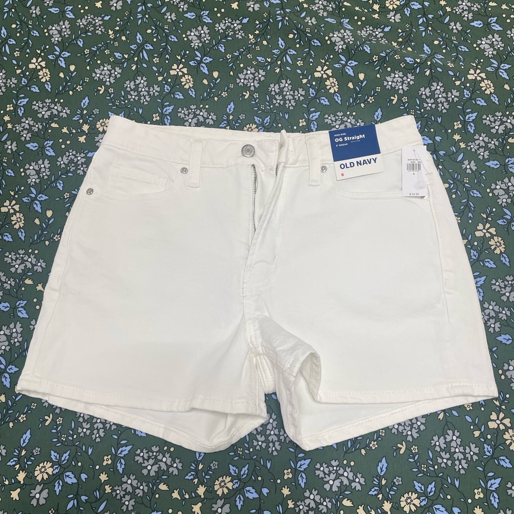 Old Navy White Jean Shorts Classic Summer Style